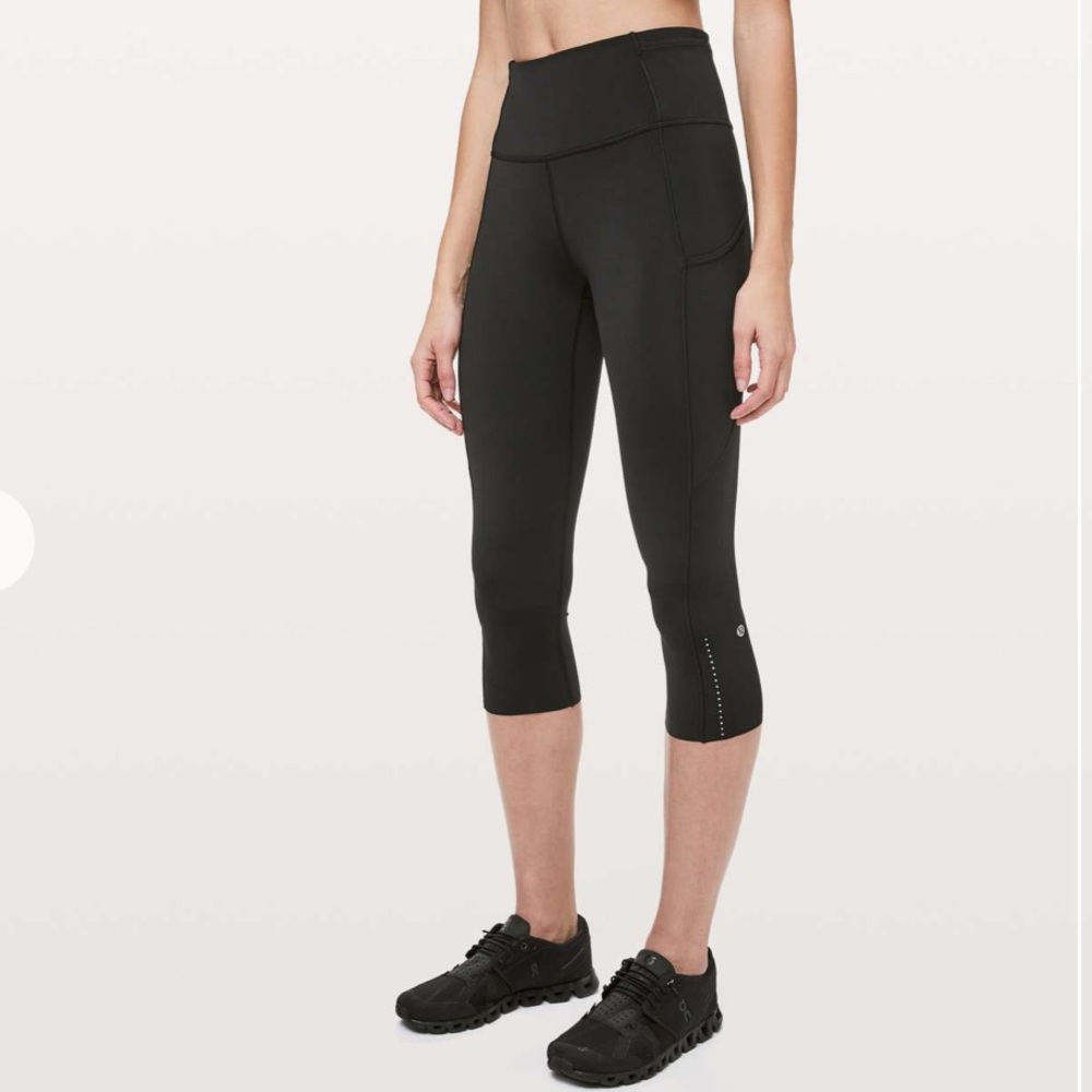 Lululemon Fast & Free Crop Leggings Black